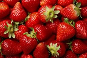 textura de Fresco fresas como antecedentes. generativo ai foto