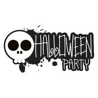 header text Halloween silhouette design vector