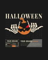 Halloween T-shirts Design in Streetwear, Streetwear design vector