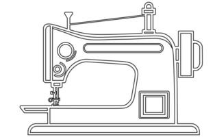 Sewing machine icon. Tailor concept. Vector Outline