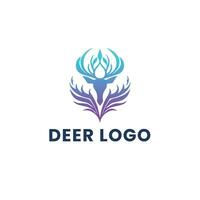 Deer Gradient Colorful illustration logo vector