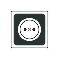 Power Socket symbol. Vector on white background