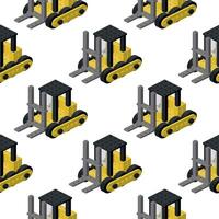 Isometric forklift pattern. Vector illustration