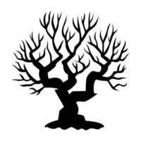 Add an eerie twist to your Halloween designs with creepy tree icon a hauntingly beautiful touch for a spooky night vector