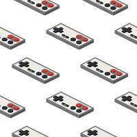 Gamepad pattern in isometry. Vector