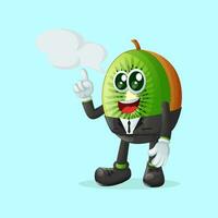 kiwi character pointed speech bubble vector
