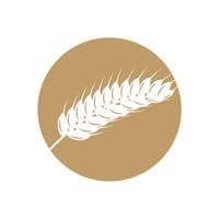 Wheat Logo Grain Design Simple Illustration Template vector