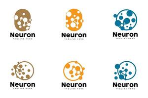 Neuron Logo, Cel Dna Network Vector, And Particle Technology, Simple Illustration Template Design vector