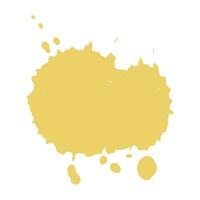 gold ink splash brush drop vector
