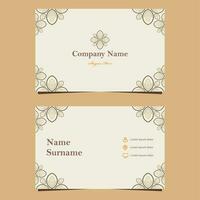 soft color natural floral business card template vector