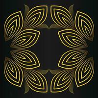 golden flower petal, luxury gold floral decoration vector