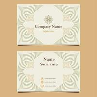 soft color natural floral business card template vector