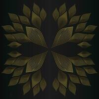 golden flower petal, luxury gold floral decoration vector