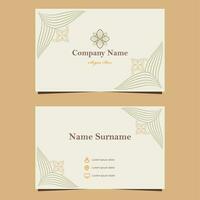 soft color natural floral business card template vector