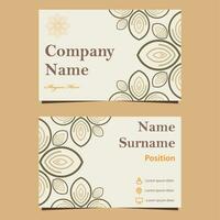 soft color natural floral business card template vector