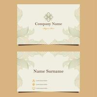 soft color natural floral business card template vector