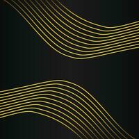 gold line frame decoration on black background vector