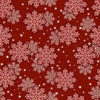 seamless pattern of Christmas snowflakes and stars vector