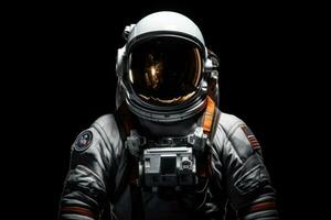 Portrait of astronaut in space . Generative AI. photo