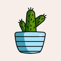 cactus icono plano ilustración estilo vector