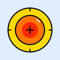 target, aim Colored outline icon design vector