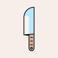 cuchillo icono plano ilustración estilo vector