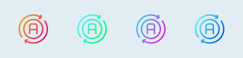 Automation line icon in gradient colors. Innovation technology signs vector illustration.