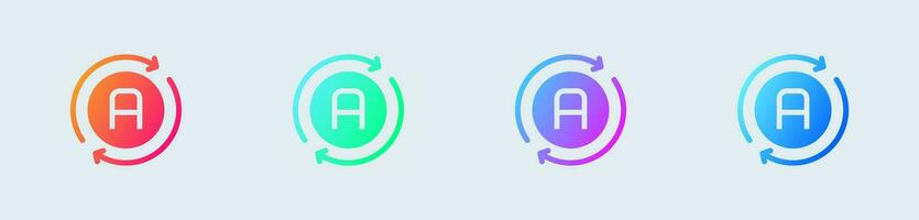 Automation solid icon in gradient colors. Innovation technology signs vector illustration.