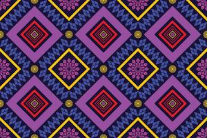 Geometric ethnic oriental traditional art pattern.Figure tribal embroidery style.Design for background,wallpaper,clothing,wrapping,fabric,element,,vector illustration. vector