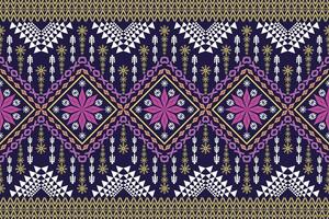 Geometric ethnic oriental traditional art pattern.Figure tribal embroidery style.Design for background,wallpaper,clothing,wrapping,fabric,element,,vector illustration. vector