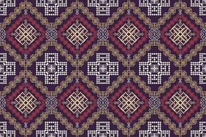 Geometric ethnic oriental traditional art pattern.Figure tribal embroidery style.Design for background,wallpaper,clothing,wrapping,fabric,element,,vector illustration. vector