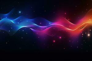 Futuristic point wave. Abstract background with a dynamic wave. Generative AI photo