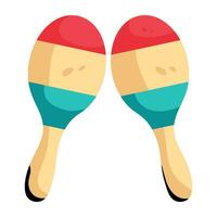 Trendy Maracas Concepts vector