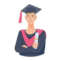 Trendy Doctoral Student vector