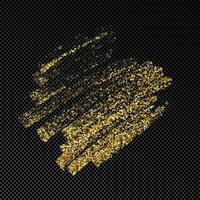 Hand drawn ink spot in gold glitter vector