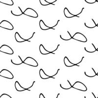 Seamless pattern with sketch round squiggle vector