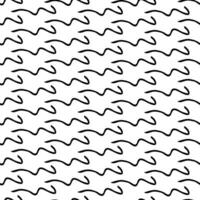 Seamless pattern with doodle wavy lines vector