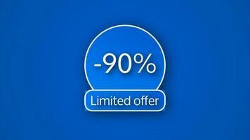 Blue limited offer banner vector