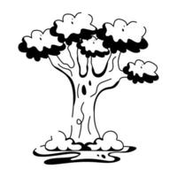 Trendy Garden Tree vector