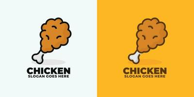 Chicken leg logo design vector