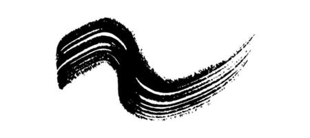 Black wavy grunge brush strokes vector