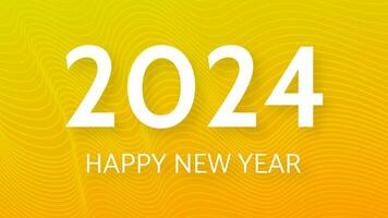 2024 Happy New Year on colorful background vector