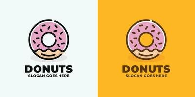 Donut logo design vector illustration