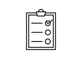 Checklist icon line design template illustration isolated vector