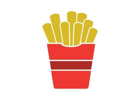 French fries icon design template vector illustration isolated