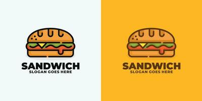 Sandwich logo design vector illustration