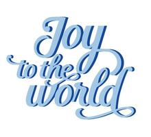 Joy To The World In Blue vector