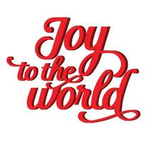 Joy To The World In Red vector