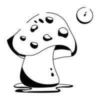 Trendy Agaric Mushroom vector