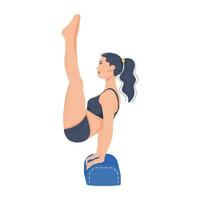 de moda gimnasta equilibrar vector